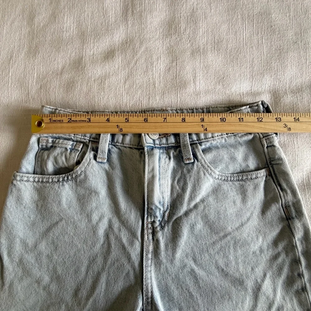Old Navy Jeans Kids 12 Light Wash High Rise Baggy Wide Leg Built-In Tough Denim